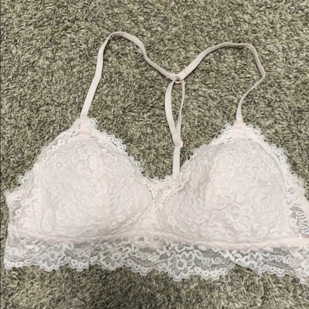 light pink bralette from aerie